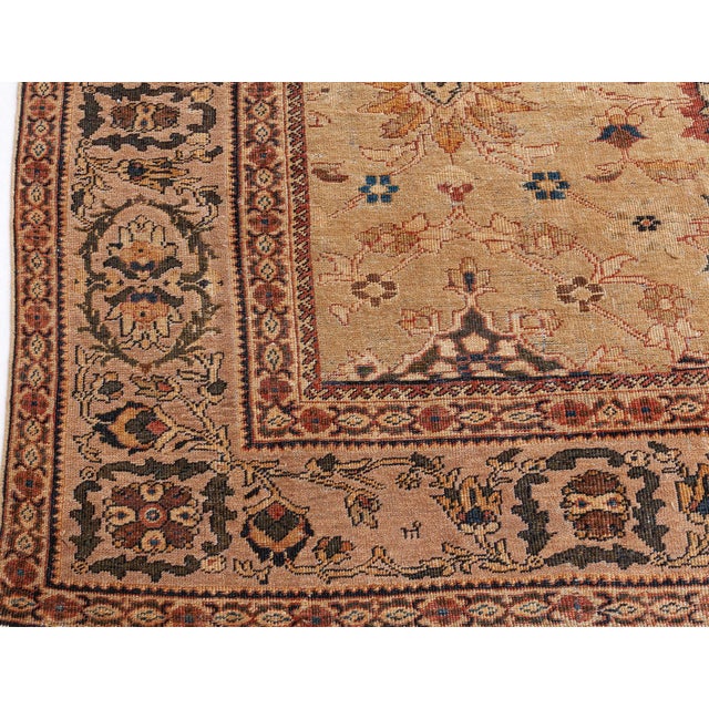 Authentic Persian Sultanabad Handmade Wool Rug For Sale In New York - Image 6 of 10