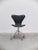 Arne Jacobsen Vintage 3117 Swivel Desk Chair in Leather by Arne Jacobsen for Fritz Hansen, 1971 For Sale - Image 4 of 18