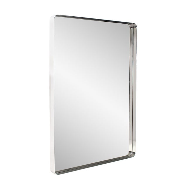 2020s Steele Polished Silver Mirror For Sale - Image 5 of 11