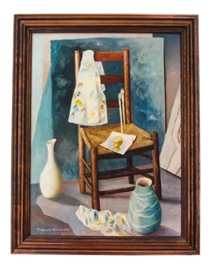 Trompe l'Oeil Still Life Oil Painting by Randolph Brooks American Painter