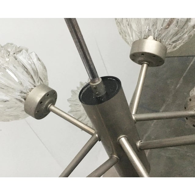 Mid-Century German Space Age Glass and Metal Chandelier from Richard Essig, 1960s For Sale - Image 11 of 18