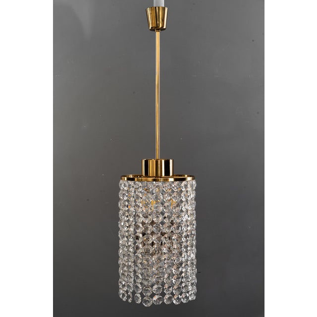 Crystal and Brass Chandelier from Bakalowits & Söhne, Vienna, 1950s For Sale - Image 18 of 18