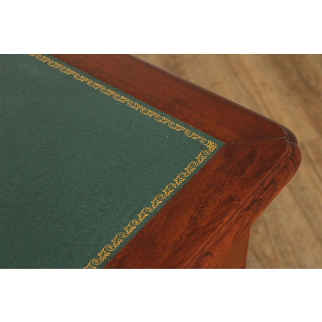 Harden Georgian Style Cherry Leather Top Executive Writing Desk For Sale - Image 11 of 12