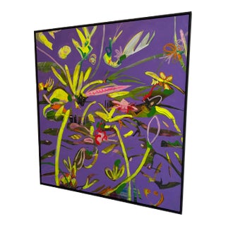 Paradise, Original Abstract Painting by Chris Artabasy, Framed For Sale