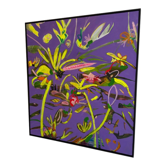 Paradise, Original Abstract Painting by Chris Artabasy, Framed For Sale