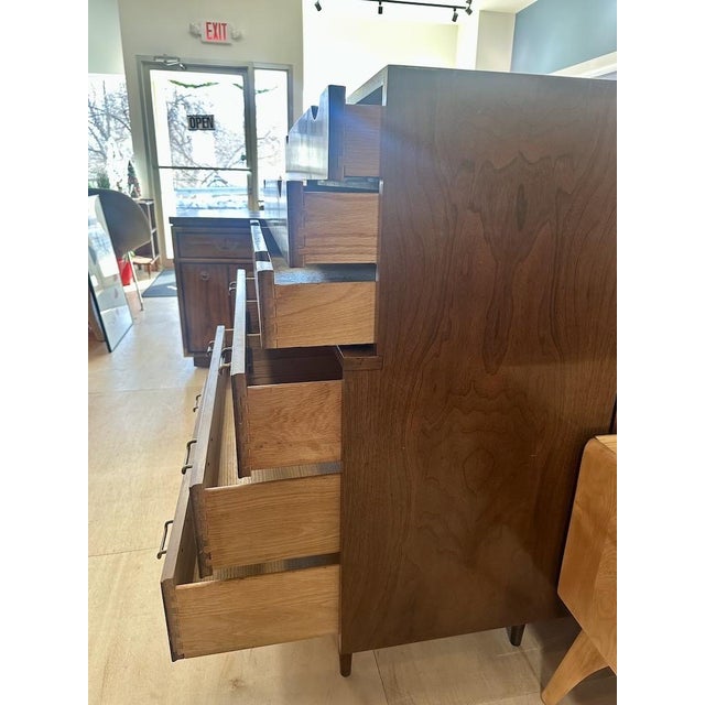 1960s Rare Design American of Martinsville Highboy Dresser For Sale - Image 9 of 10