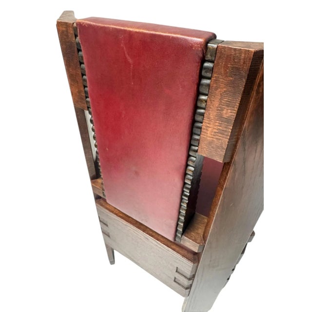 1920s Vintage Art Deco Amsterdam School Side Chairs, 1920s, Set of 2 For Sale - Image 5 of 11