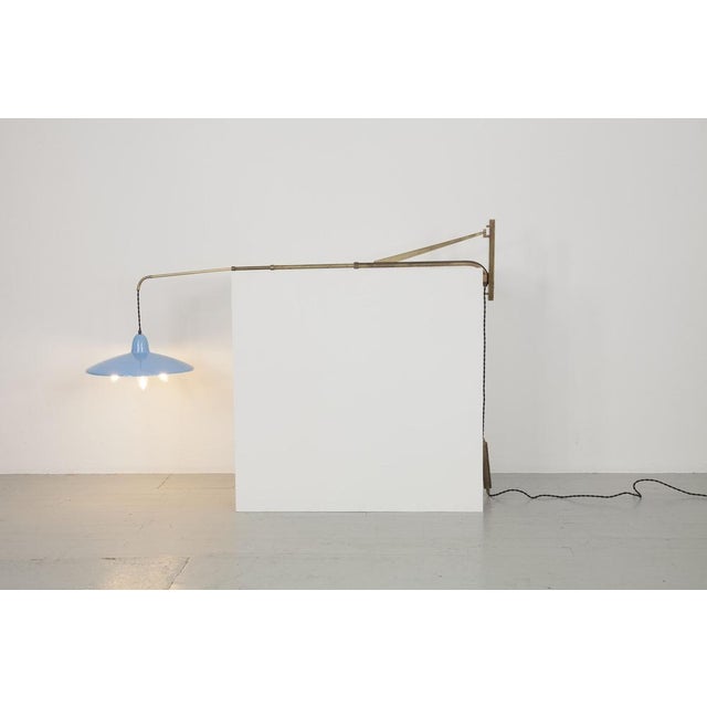 Italian Height-Adjustable Swivel Telescope Wall Lamp, 1950s For Sale - Image 4 of 18