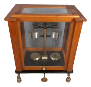Antique Wooden Glass Pharmacy Scales, 1890s