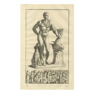 Bernard de Montfaucon, Meleager and the Calydonian Boar, 1721, Engraving on Paper For Sale
