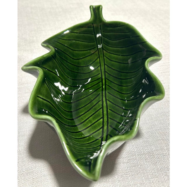 Mid-Century Modern 20th C. MCM Italian Gump's Leaf Trinket Dish Catchall For Sale - Image 3 of 7
