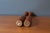 Brown Pair of Sculptural Teak Danish Modern Candle Holders For Sale - Image 8 of 8