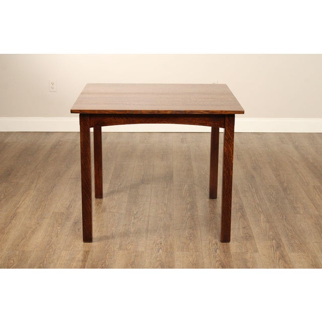 Stickley Mission Collection Square Oak Dining Table For Sale - Image 12 of 12