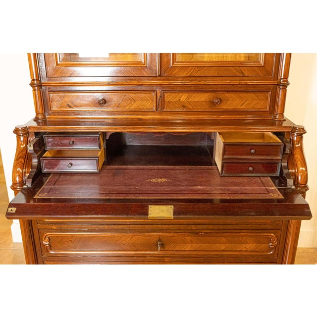 Italian Renaissance revival Bookcase Secretaire, 19th Century For Sale - Image 15 of 17