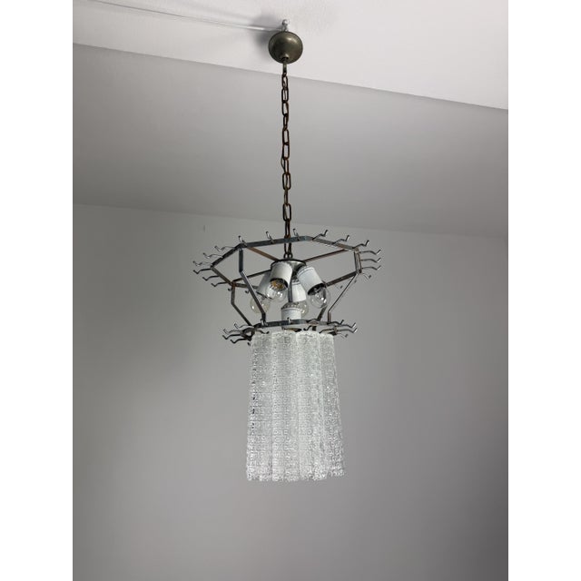Mid-Century Modern Murano Glass Chandelier in the style of Venini, 1950s For Sale - Image 15 of 16
