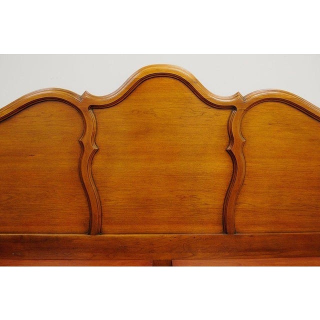 Vintage John Cherry Wood King Size Bed Frame 7159 Country
