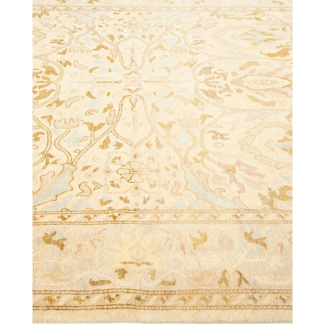 Solo Rugs Vintage Traditional Hand Knotted Wool Area Rug, Ivory - 6'1" X 9'0" For Sale - Image 4 of 9