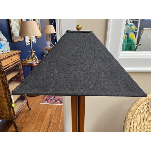 Mid 20th Century Floor Lamp From Nessen Lighting Company With Black Shade For Sale In Orlando - Image 6 of 8