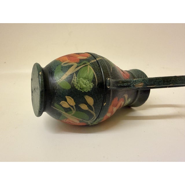 Early 19th Century Hand-Painted American Toleware Miniature Salesman Sample Coffee Pot For Sale - Image 4 of 11