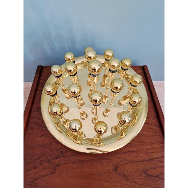Space Age Brass Sputnik Ceiling Light, 1970s For Sale - Image 9 of 14
