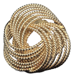 1940s Winard 12k Gold Filled Rope Swirl Brooch Pin
