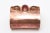 Modern Hallmarked Copper Wide Cuff Bracelet With Red, Yellow Amber Glass Stones 90's For Sale - Image 3 of 10