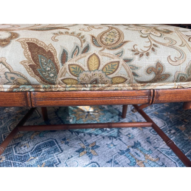 Set of 4 Vintage Faux Bamboo Chippendale Style Armchairs For Sale - Image 10 of 10