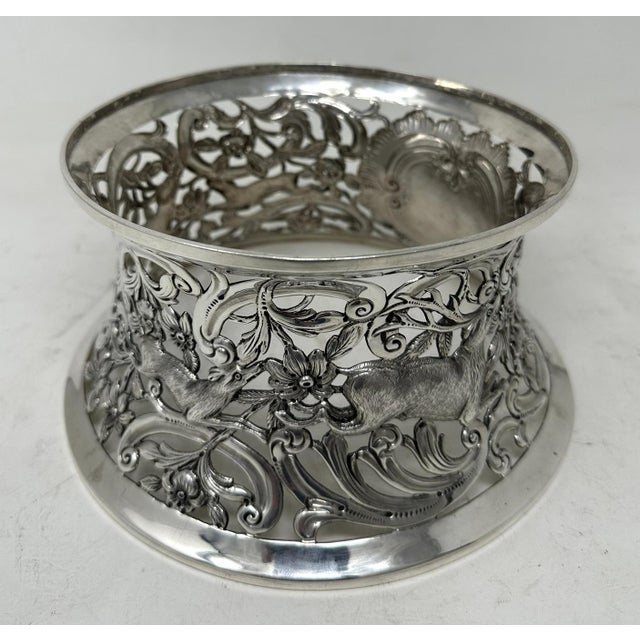 Traditional Irish Sterling Silver Dish Ring Matthew J Staunton Dublin Ireland 1932 16.9ozs For Sale - Image 3 of 8
