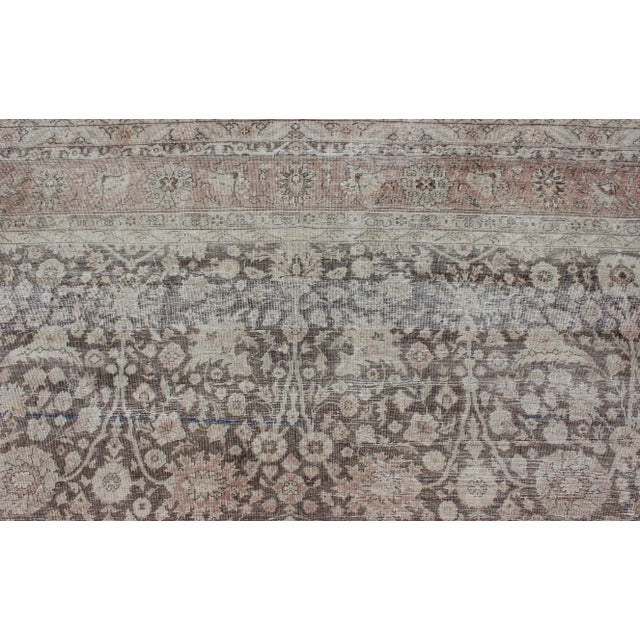 Antique Turkish Oushak Rug With All-Over Design in Earth Tones For Sale - Image 10 of 13