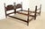 English Kindel Furniture Antique Georgian Carved Solid Mahogany Twin Size Poster Beds, Pair For Sale - Image 3 of 7