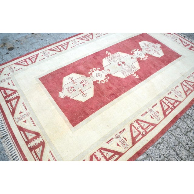 1960s 1960s Vintage Hand Knotted Rug For Sale - Image 5 of 11