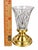 Vintage Cut Glass Portable Table Lamp Brass For Sale - Image 4 of 7