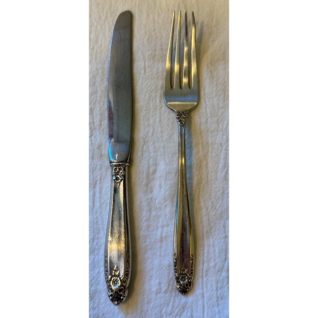 1940s 1940s International Sterling “Prelude" Child’s Fork and Knife Set For Sale - Image 5 of 5