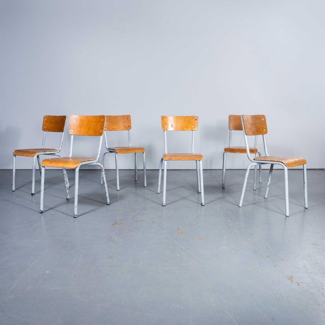 Large Stacking Dining Chairs from Mullca, 1950s, Set of 6 For Sale - Image 13 of 13