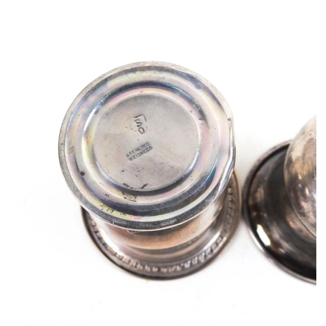 Metal Group of Small Mismatched Sterling Urn Match or Toothpick Holders - Set of 3 For Sale - Image 7 of 7