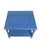 1970s Lane Altavista Wedgewood‑Blue Bamboo‑Style Table • Brass Brackets • Cane Shelf For Sale - Image 9 of 10