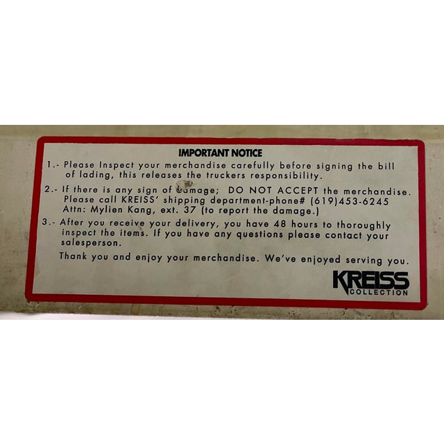 Vintage Kreiss Neoclassical Custom Travertine Marble Beveled Edge