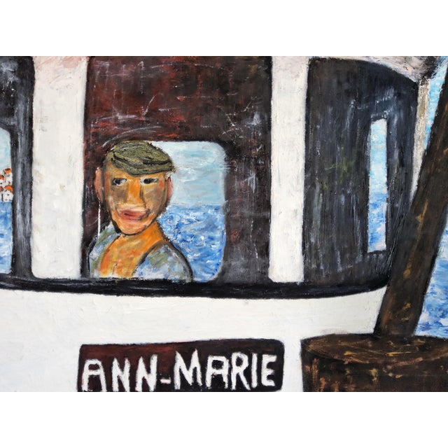Like many paintings this oil painting from Sweden dating to the 1970s tells a story. This artwork is a textbook example of...