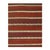 1950s Vintage Red Field Stripe Modern Turkish Decorative Kilim Wool Small Rug For Sale - Image 4 of 4
