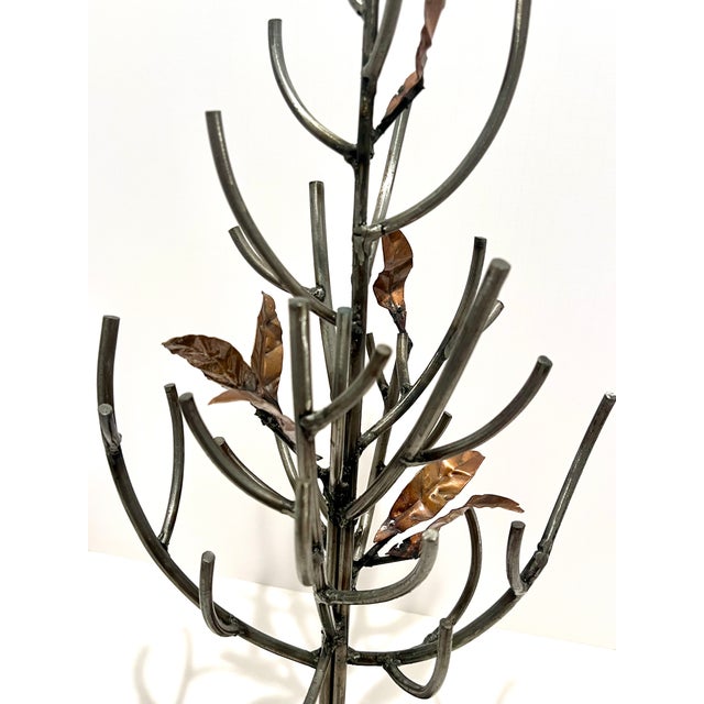 2000 - 2009 Signed Pete Marfei 2001 Lunar Art Collection Metal Jewelry Tree Stand For Sale - Image 5 of 5