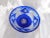 This is a blue cut to clear bowl. It can be used as small serving bowl, or as storage or a catchall. The blue glass is...