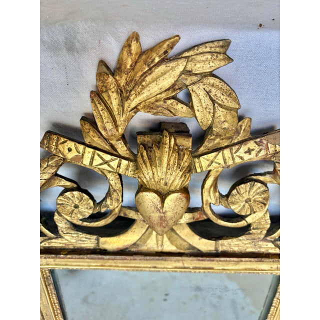 Late 19th Century French Louis XVI Giltwood Wall Mirror For Sale - Image 9 of 12