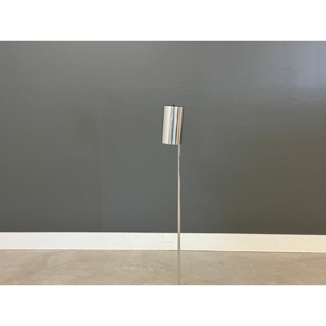 Robert Sonneman Robert Sonneman Style Chrome and Marble Floor Lamp For Sale - Image 4 of 8
