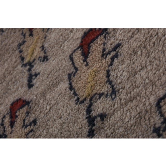 Textile 1960s Vintage Organic Wool Turkish Tulu Rug 3'7'' X 6'11'' For Sale - Image 7 of 13