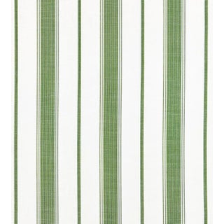 The House of Scalamandré Sconset Stripe Fabric, Vert For Sale