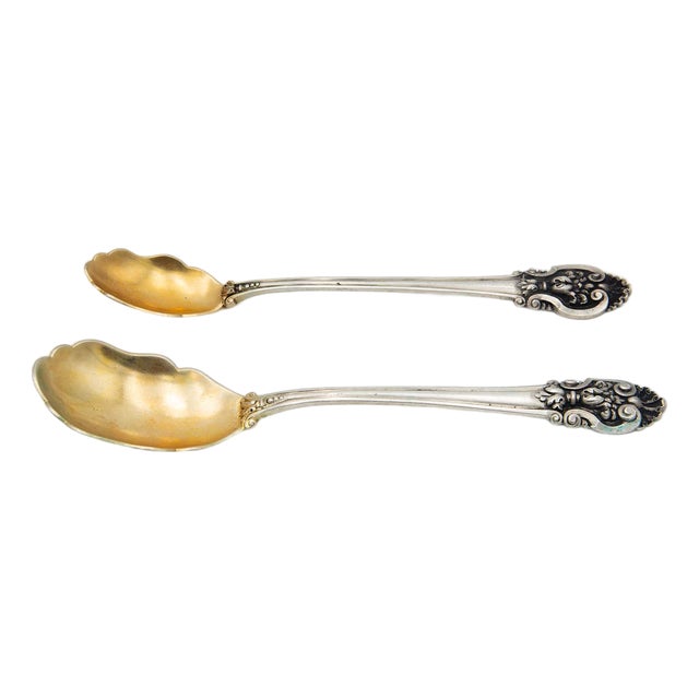 Spoons in Gold-Plated Silver, Set of 2 For Sale