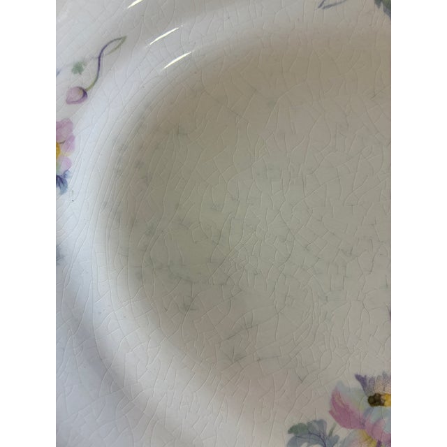 Vintage Steubenville Rose Dawn Pink Floral Rectangular Platter For Sale - Image 10 of 15