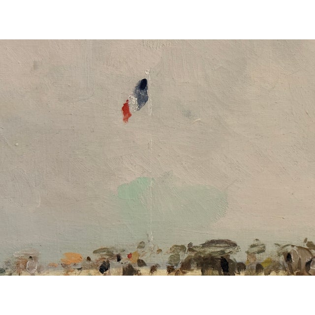 White 1960s Signed Francois Gisson Post-Impressionist Paris Seascape Painting For Sale - Image 8 of 13
