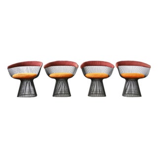 Vintage Warren Platner Bronze Dining Chairs for Knoll International - Set of Four For Sale