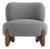 Modern Tobo Armchair in Fabric Boucle Charcoal Grey and Smoked Oak Wood by Collector Studio For Sale